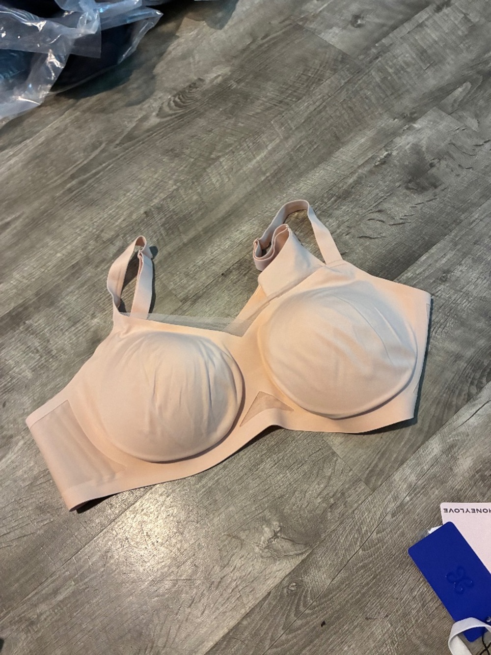 Women’s Honeylove LiftWear Crossover Bra Blush New SZ Medium NWT